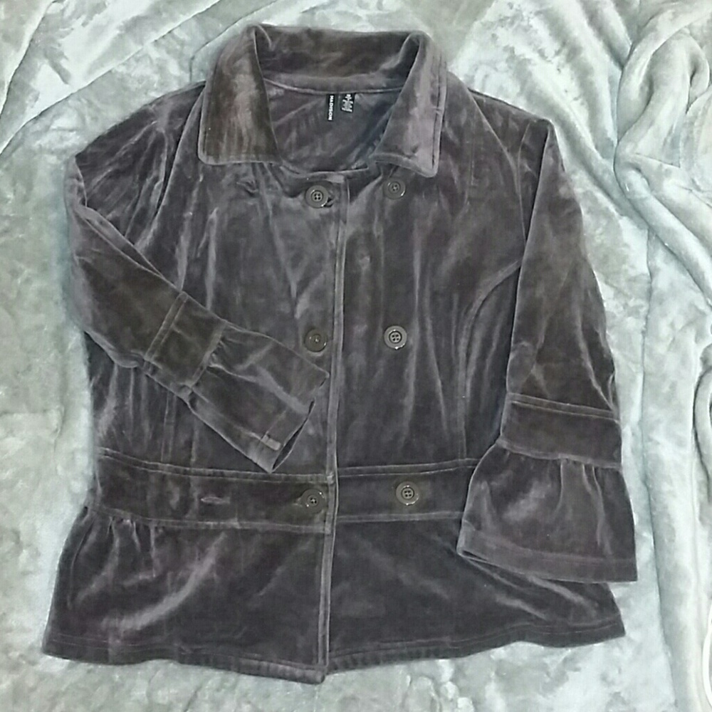 Brown velour jacket